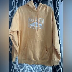 Volkswagen Men's Crewneck Hoodie in Mustard Yellow